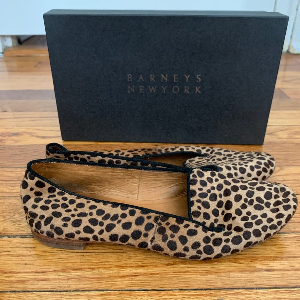 Barneys New York CO-OP Leopard Bernice Slippers 36
